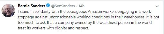 sanders tweet