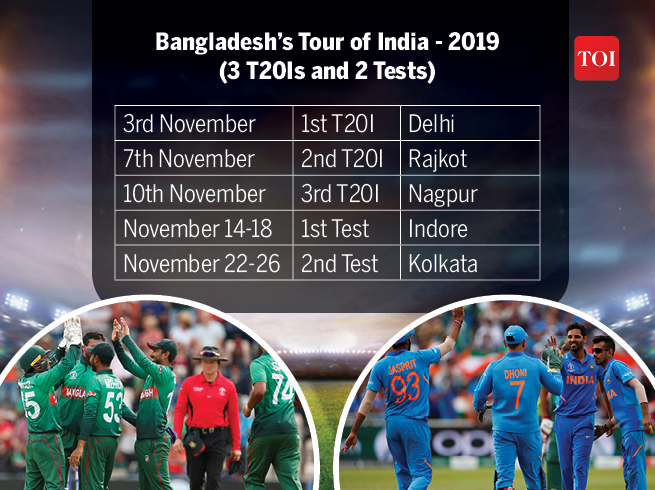 India Cricket Matches List 2019 20 India S Action Packed 2019 20 Home Cricket Season Cricket News Times Of India