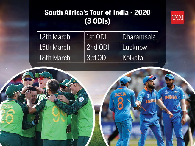 Image result for india vs south africa 2020 odi series schedule