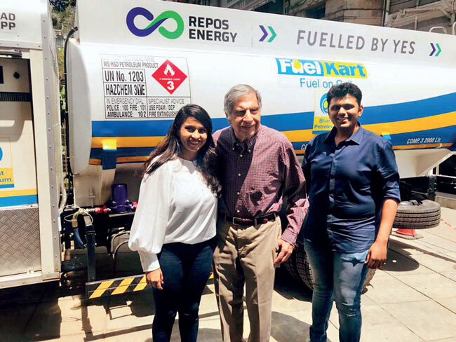Aditi and Chetan Walunj flank Ratan Tata, whose encouragement and mentoring helped them get started. Aditi and Chetan Walunj flank Ratan Tata, whose encouragement and mentoring helped them get started.