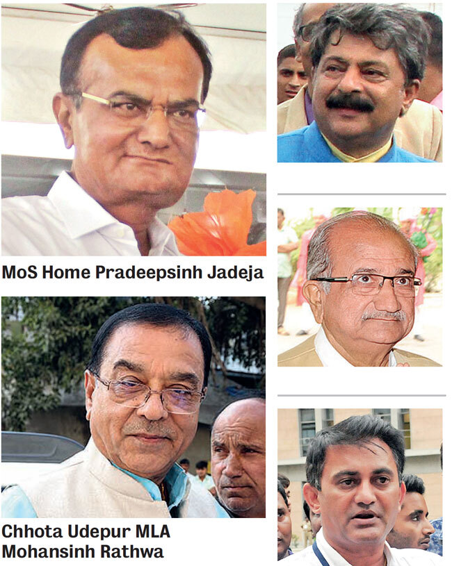 (Right top - Bottom) Rajendra Trivedi, Speaker, Bhupendrasinh Chudasama, Education minister, Paresh Dhanani, Leaderof Oppn in Assembly (Right top - Bottom) Rajendra Trivedi, Speaker, Bhupendrasinh Chudasama, Education minister, Paresh Dhanani, Leaderof Oppn in Assembly