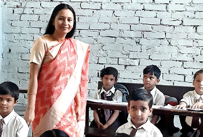Moni Agarwal, who is running a school in the suburbs of Varanasi (BCCL)
