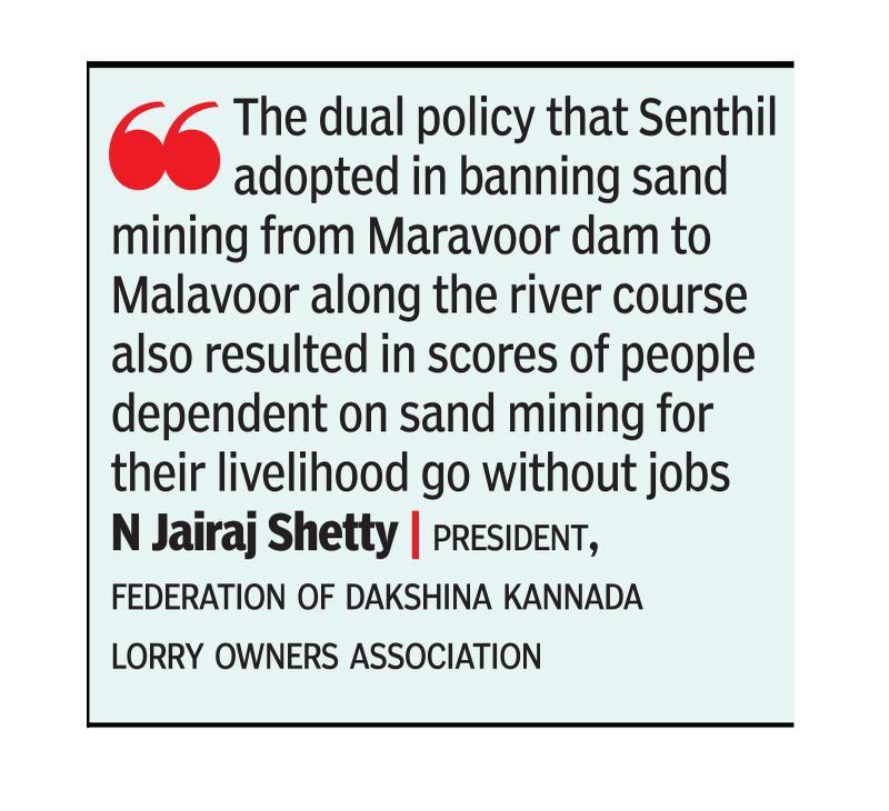 Stakeholders in sand mining seek probe against Senthil