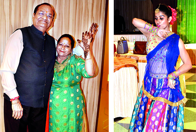 (L) ML Agarwal and Rama Agarwal (R) Monica, a performer at the event (BCCL/ IB Singh)