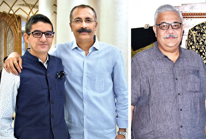 (L) Dr Amit Sharma and Rakesh Kumar (R) Fakhre Azam (BCCL/ Vishnu Jaiswal)