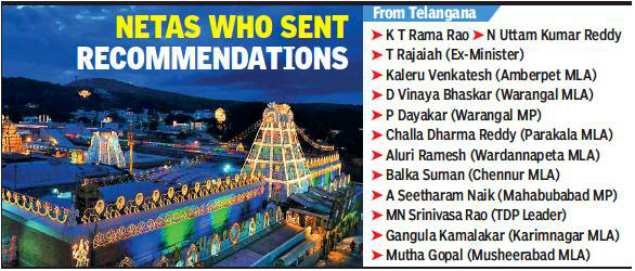 Touts Misuse Vvip Letters For Tirumala Darshan Vijayawada News Times Of India