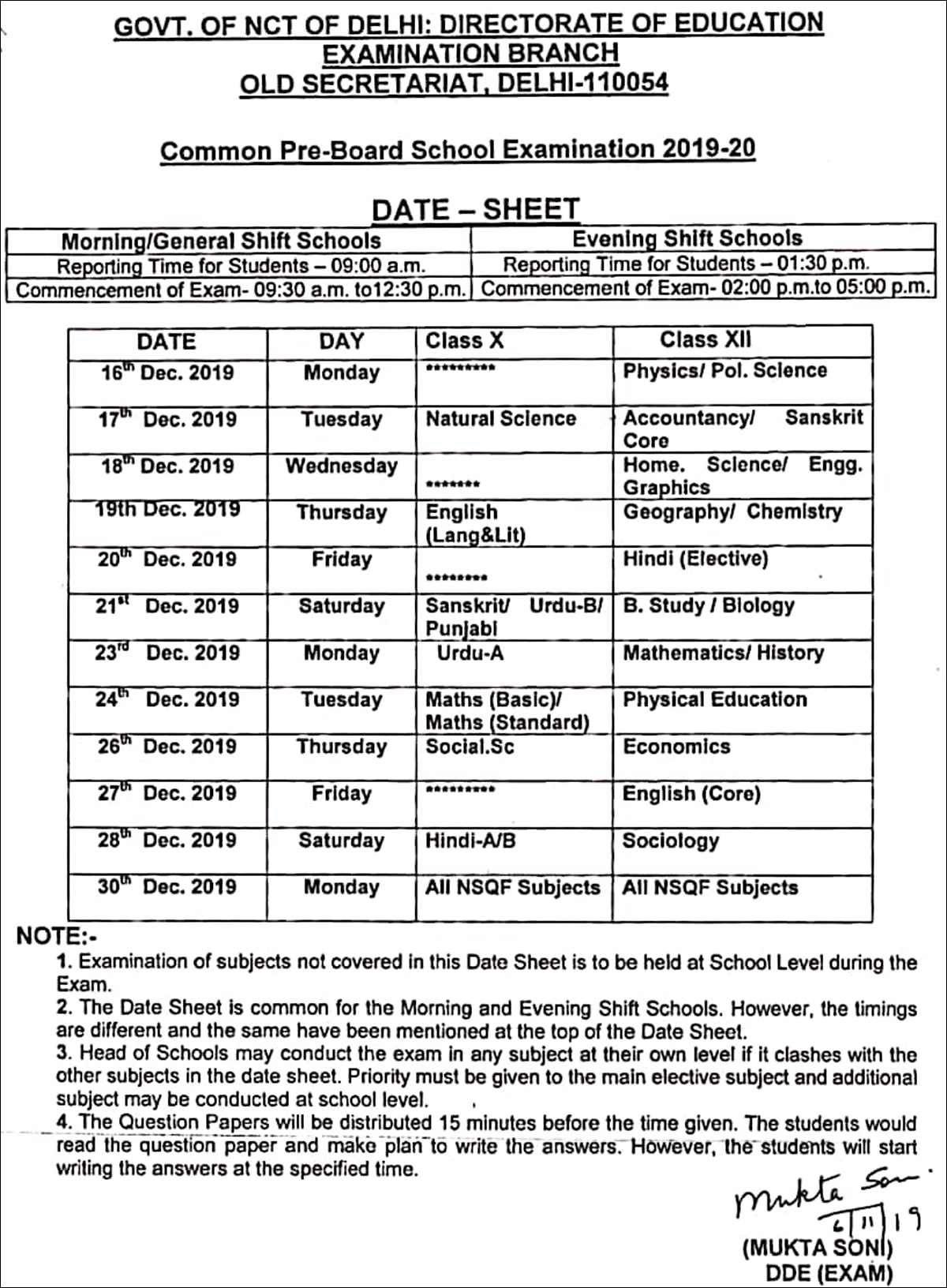 Cbse Pre Board Exam Date Cbse Pre Board 2020 Exams In Delhi To