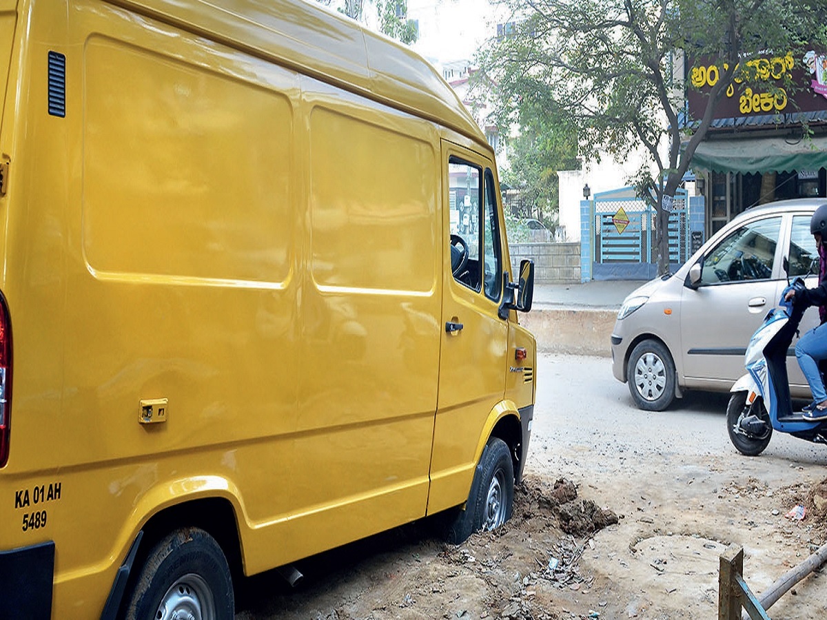 Photos In JP Nagar’s Dollars Colony, BWSSB has left behind a trail of