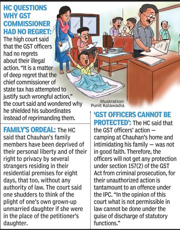 Gst Officers Camp At Trader S Home Criminal Offence Says Gujarat High Court Ahmedabad News Times Of India