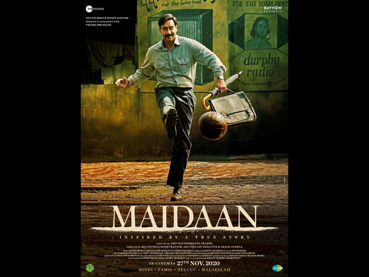 Maidaan posters: Ajay Devgn as Syed Abdul Rahim looks carefree in the ...