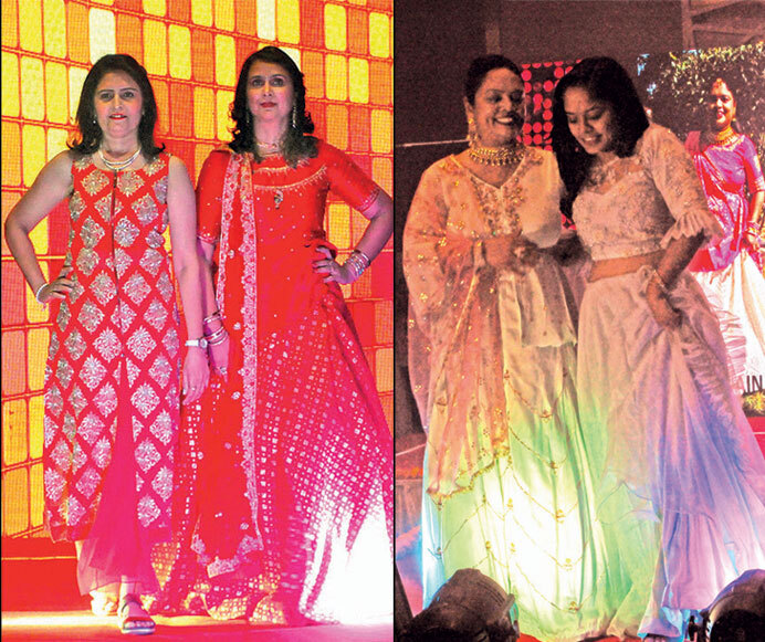 (L-R) Decked up in red, these two exuded confidence ; White and alright, the women are all smiles