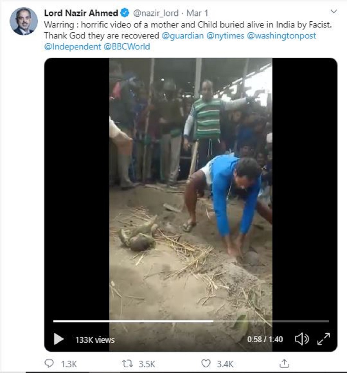 Nazir Ahmed Tweet.