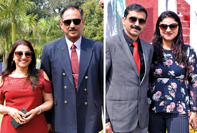 (L) Swapna Nair and Lt Gen MU Nair (R) Vishal and Shaini (BCCL/ Vishnu Jaiswal)