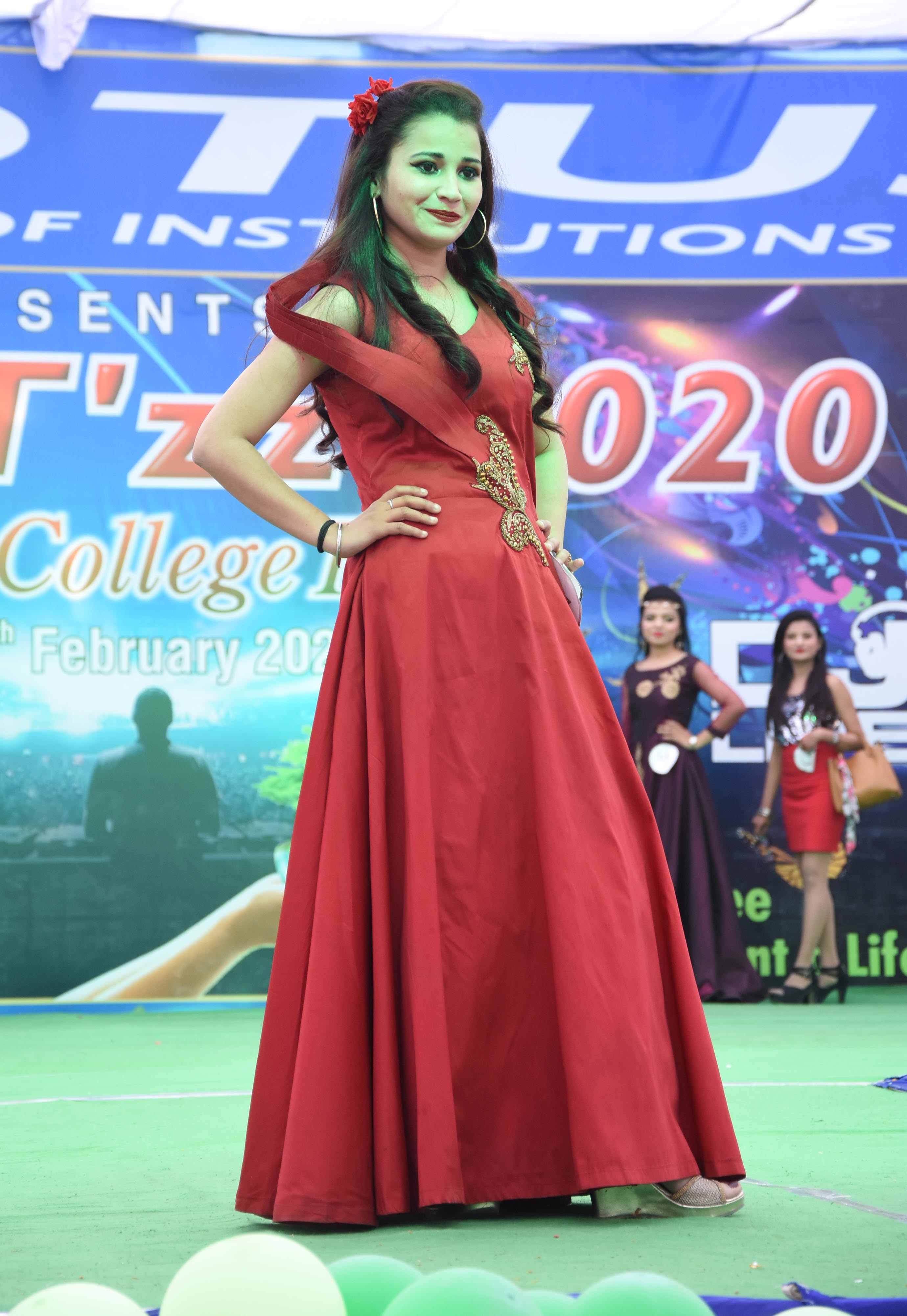 Afreen Parveen during the grand fashion show