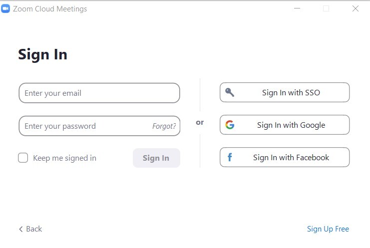 zoom meeting login without download