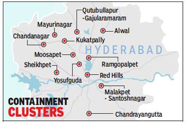 12 Covid Hotspots In Hyderabad To Be Put Under Total Lockdown Hyderabad News Times Of India