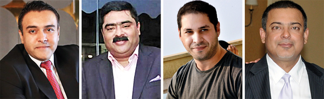 From left: Zorawar Kalra, Anurag Katriar, Neville Vazifdar, Sanjay Mahtani