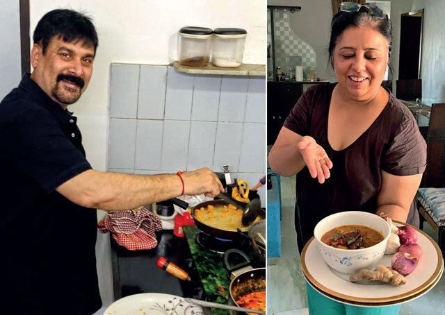 Suresh Khanna, Executive Chef, Fortune Landmark; Wife Rajni with gatta curry Suresh Khanna, Executive Chef, Fortune Landmark; Wife Rajni with gatta curry