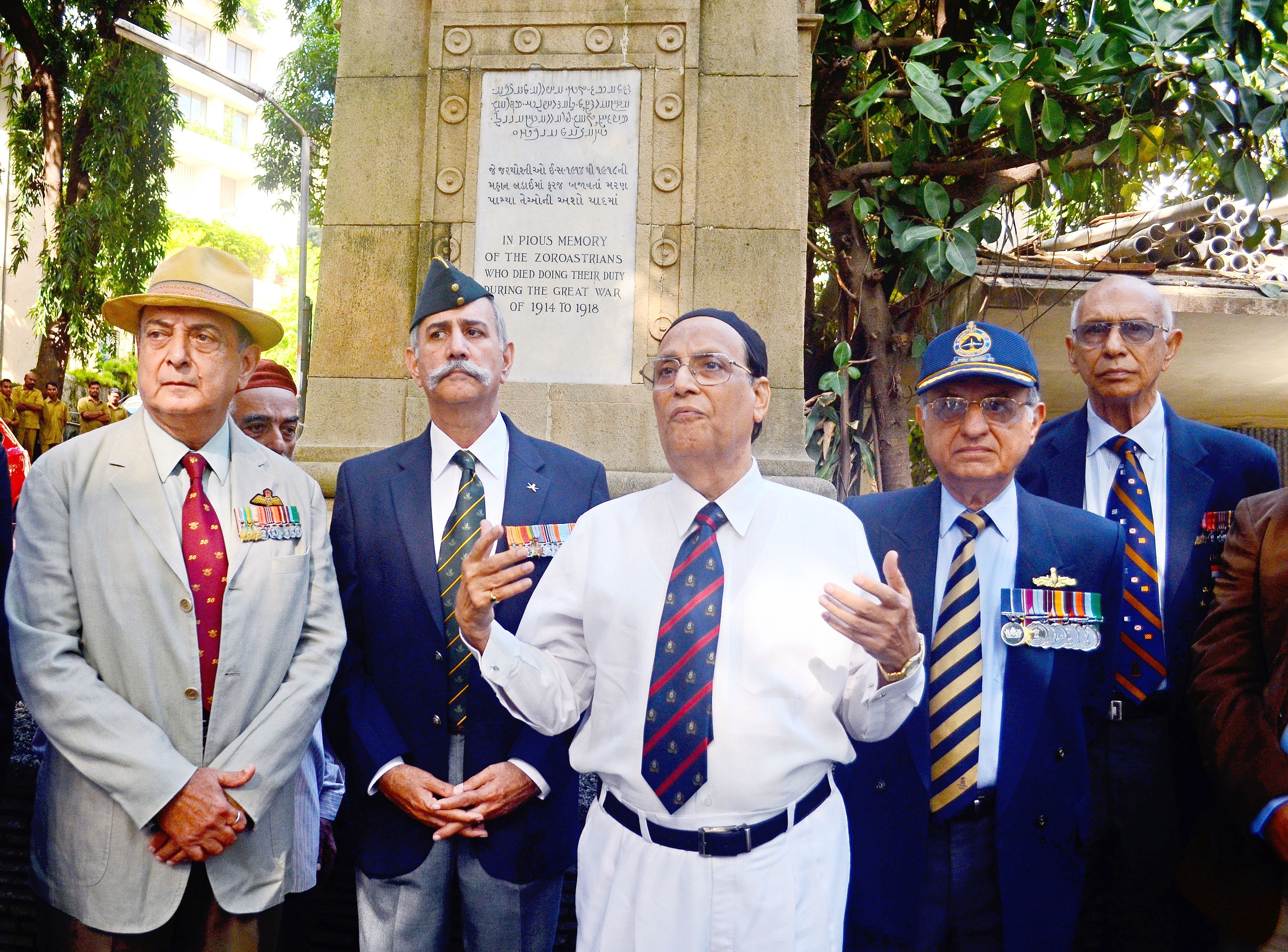 Created “in pious memory of the Zoroastrians, who died doing their duty during the Great War”
