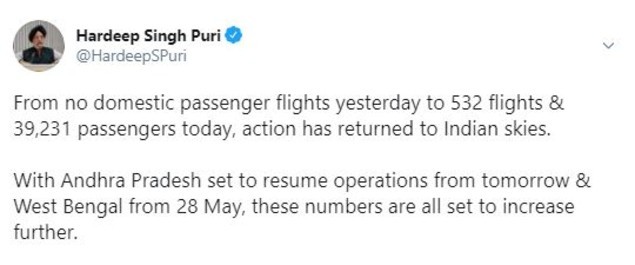 Puri flight tweet (1)
