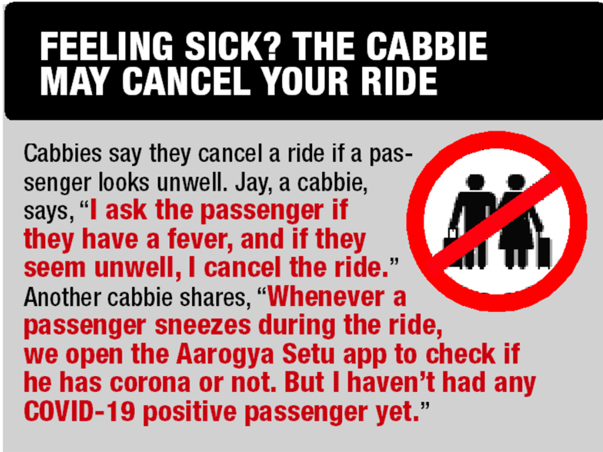 Feeling sick? The cabbie may cancel your ride