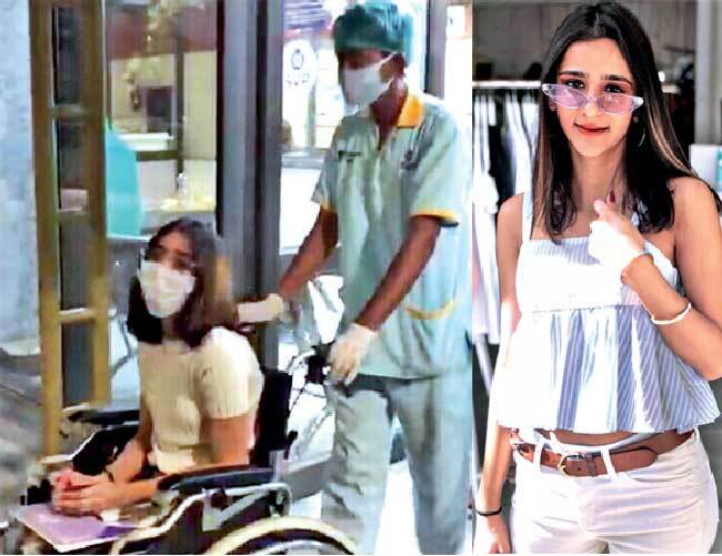 (Left) Niyomi after being discharged