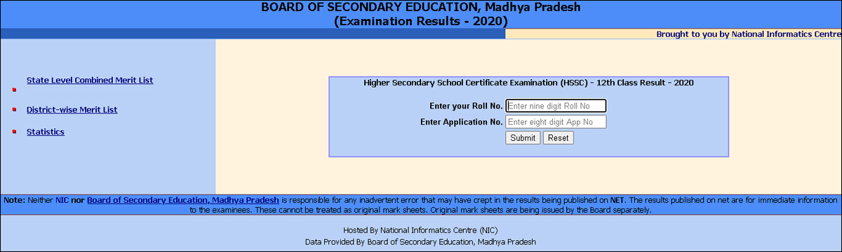 Class 12th Results Mp Board