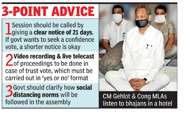Rajasthan news: 21-day notice to call House, unless for trust vote ...