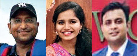 (L-R) Jitendra Agrawal, Akarshi Jain, Prabhat Singh