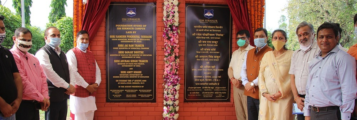 Foundation stone of IIM-Sirmaur laid