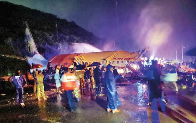 The plane crashed at 7.41 pm.