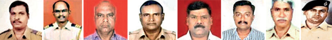 From left: Chandrakant Pendurkar, Sandeep Surve, Shivaji Sonawane, Sunil Kargutkar, Murlidhar Waghmare, Bhagwan Parte, Madhukar Mane, Amol Kulkarni