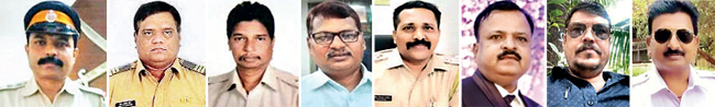 From left: Bhaginath Adhav, Surendra Pol, Sunil Adhav, Kailas Dabhade, Sachin Patil, Anil Ranpise, Mangesh Kamble, Suresh Jadhav