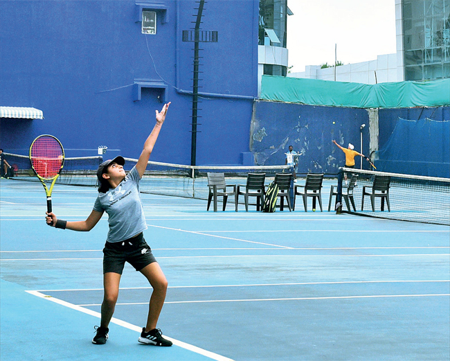 The club opened the tennis courts for its members on Saturday. Not very far from the tennis courts is the dome, where Covid-19 patients are being treated. On Saturday, the occupancy at the dome was 80 per cent