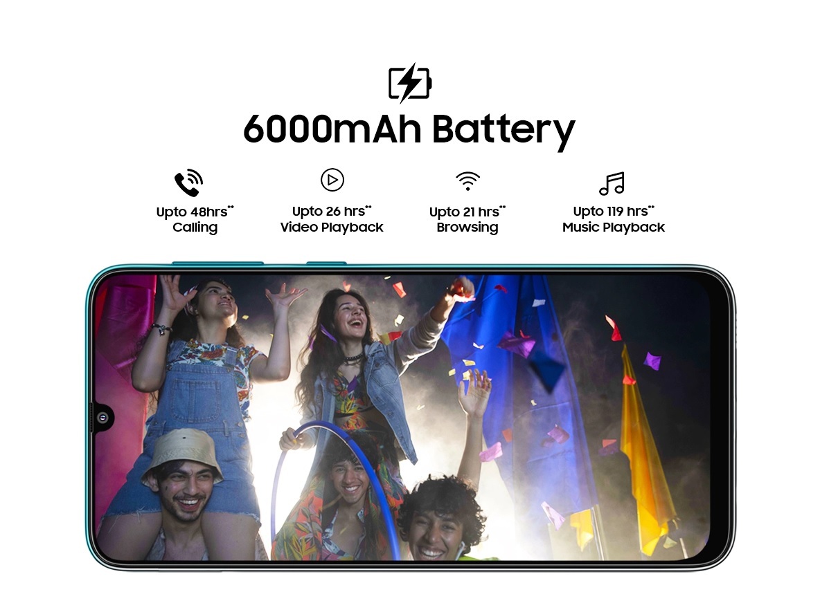 samsung f41 battery mah