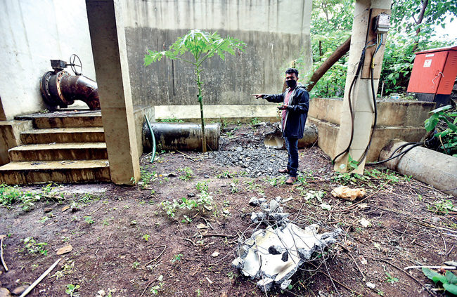 The Pimple Nilakh STP has been quite rundown, with no security around; students who have taken up the cause said the cement pipe bypassing treatment seen by MPCB officials was broken (above) a day after their visit