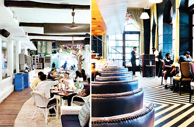 (L) For the first time in its 20 years of operations, AD Singh’s Olive Bar & Kitchen in Bandra has started an all-day dining format;(R) Restaurateur Gauri Devidayal focused on increasing revenue at The Table by amping up deliveries