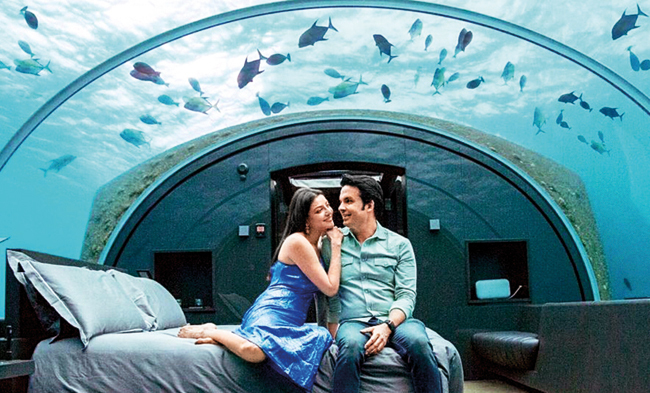 An underwater suite for honeymooners Kajal Aggarwal and Gautam Kitchlu