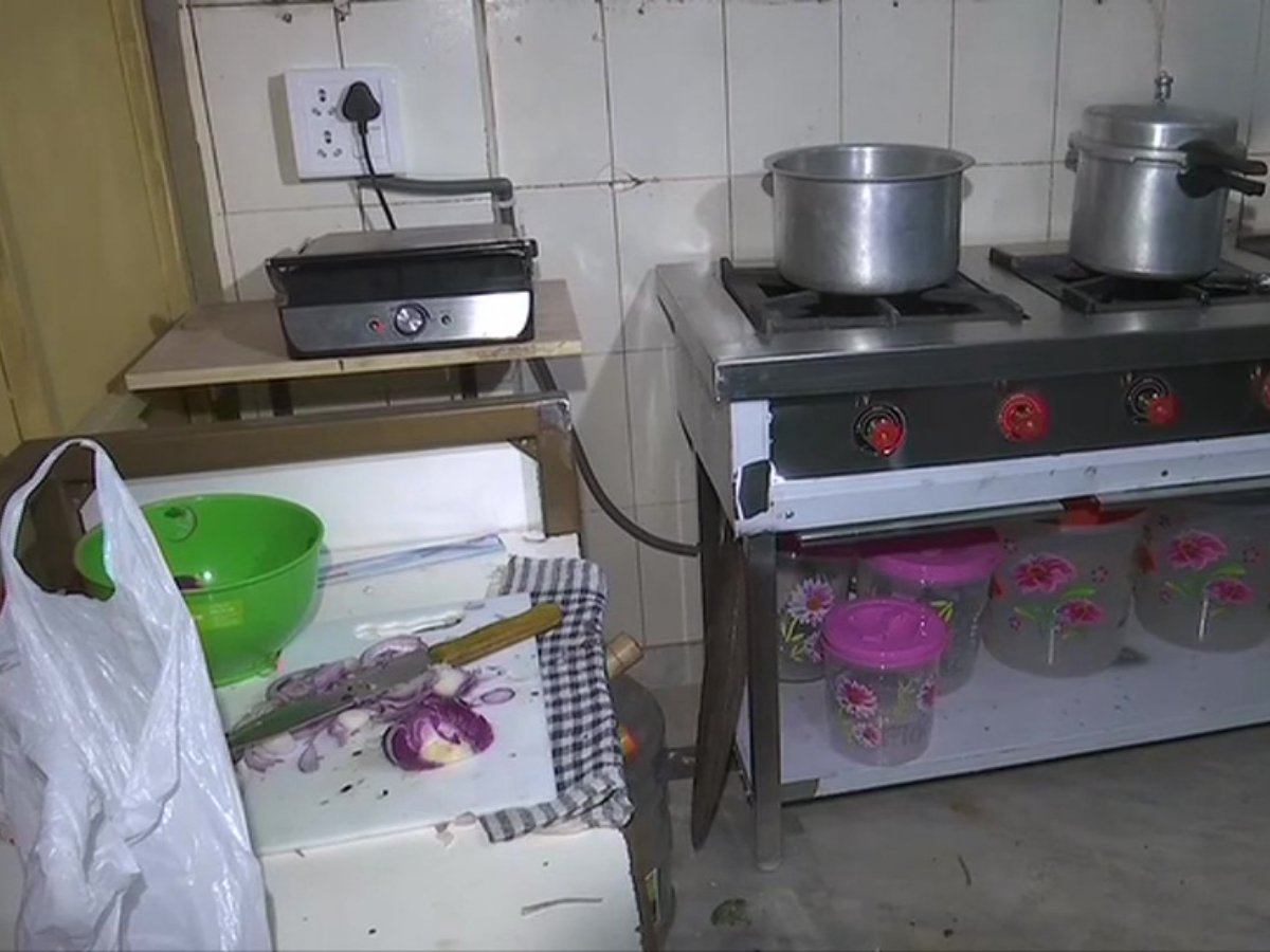 Kitchen of the new Baba ka Dhaba. Photo: ANI