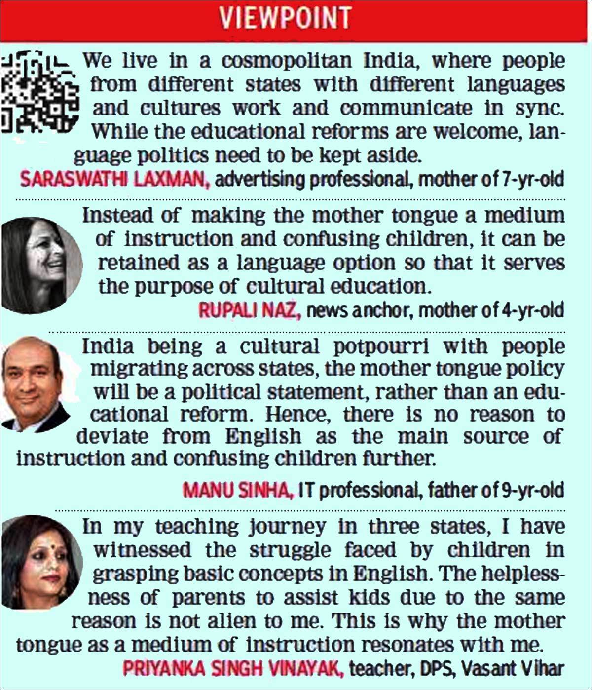 &#39;Learning in mother tongue will help kids grasp better, stay rooted’