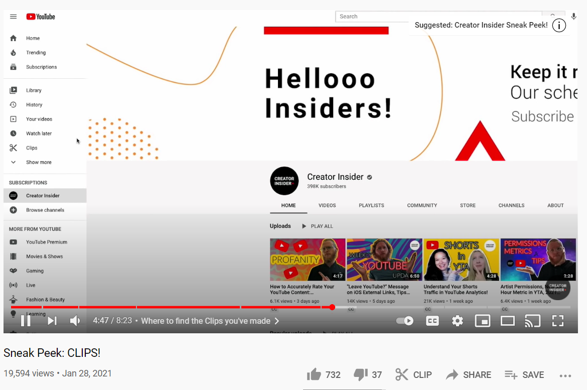 YouTube clips: This experimental YouTube feature will allow you to take