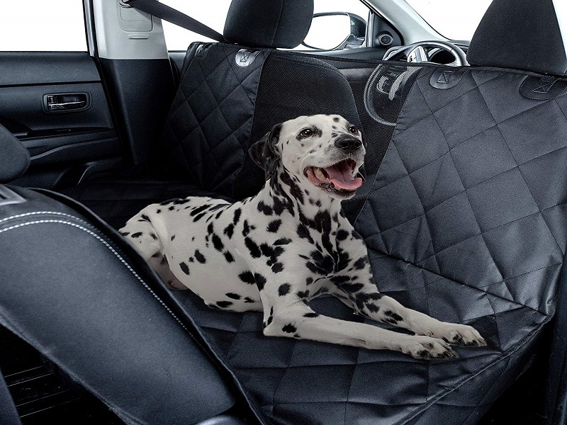 Fluffy&#39;s Waterproof Hatchback Oxford-Dog Hammock Car Trunk Rear Seat Cover with Side Protection