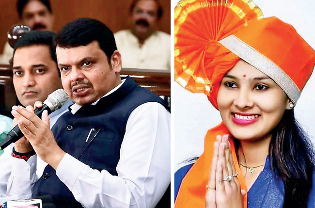Pooja Chavan (R) died by suicide on Feb 8; on Thursday, Fadnavis spoke to the media and pushed for police to conduct ‘transparent’ investigations