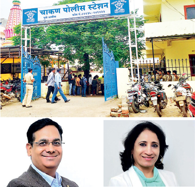 Chakan police have booked Vinayak Savadi (below, L) and Ravindar Kaur Savadi (below, R), accused directors, under as many as 22 Indian Penal Code sections and relevant ones of the Information Technology Act as well; FILE PHOTO