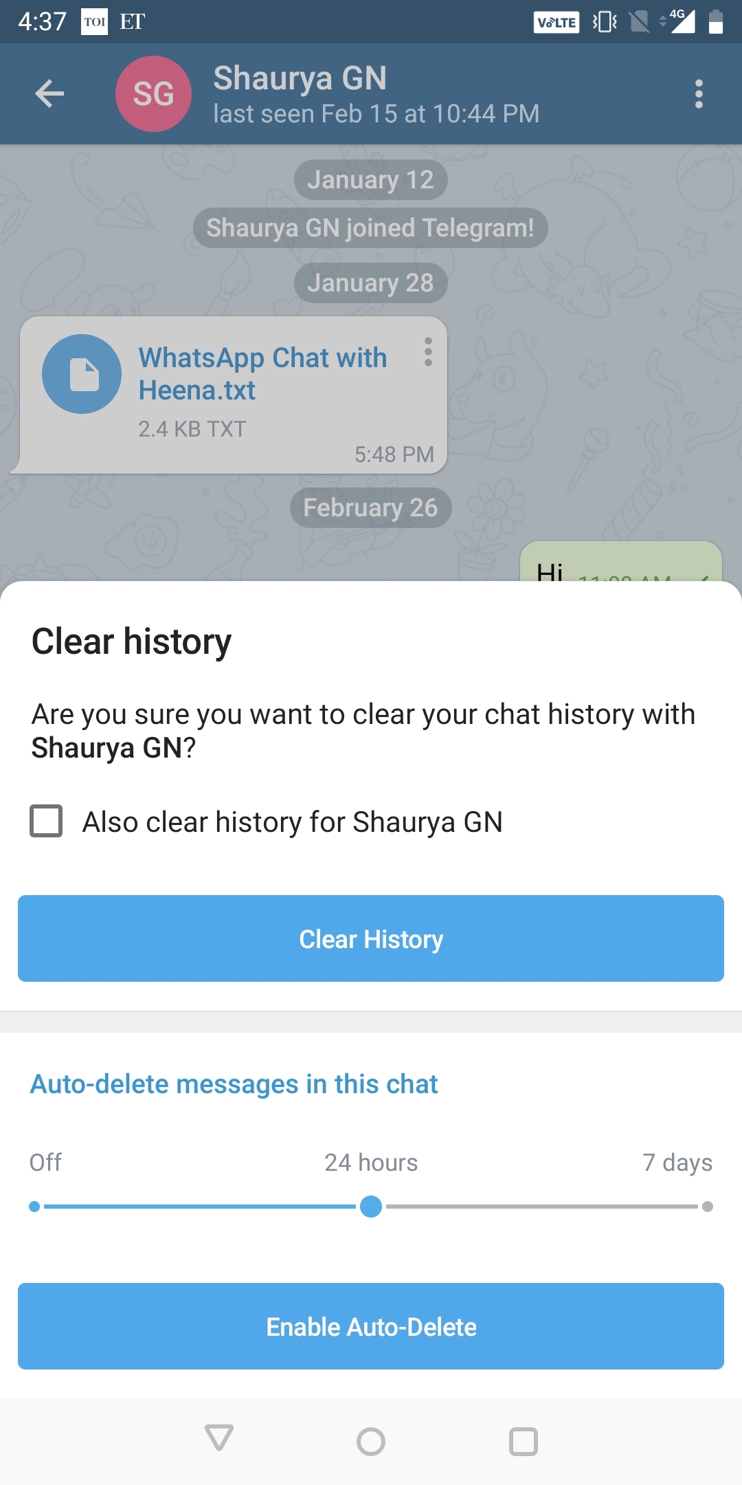 How to enable auto-delete feature on Telegram 5