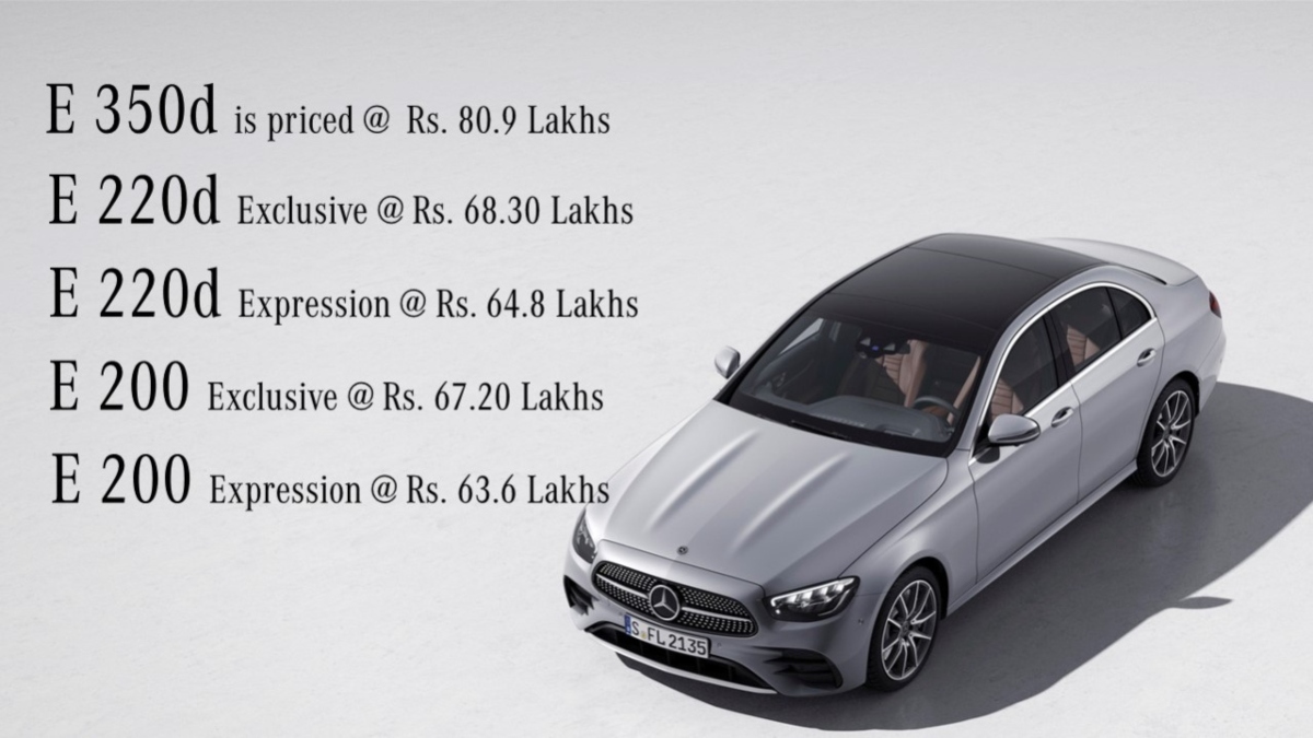 Mercedes Benz E Class Price In India 21 Mercedes Benz E Class Launched Starts At Rs 63 60 Lakh