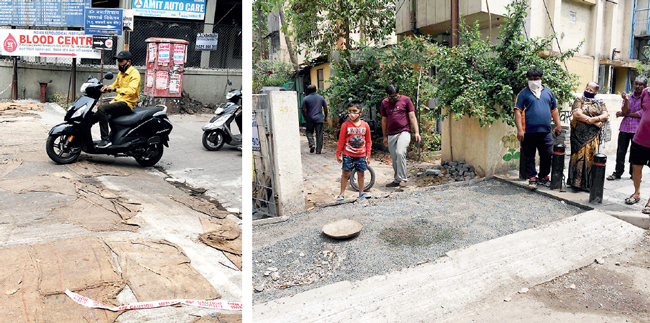 Locals even pointed out errors in the speed-breakers, leading to jerks; PIC: MANOJ BIDKAR