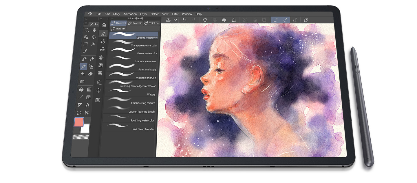 galaxy-tab-s7plus-fron-clip-studio-paint-ui-screen-pc