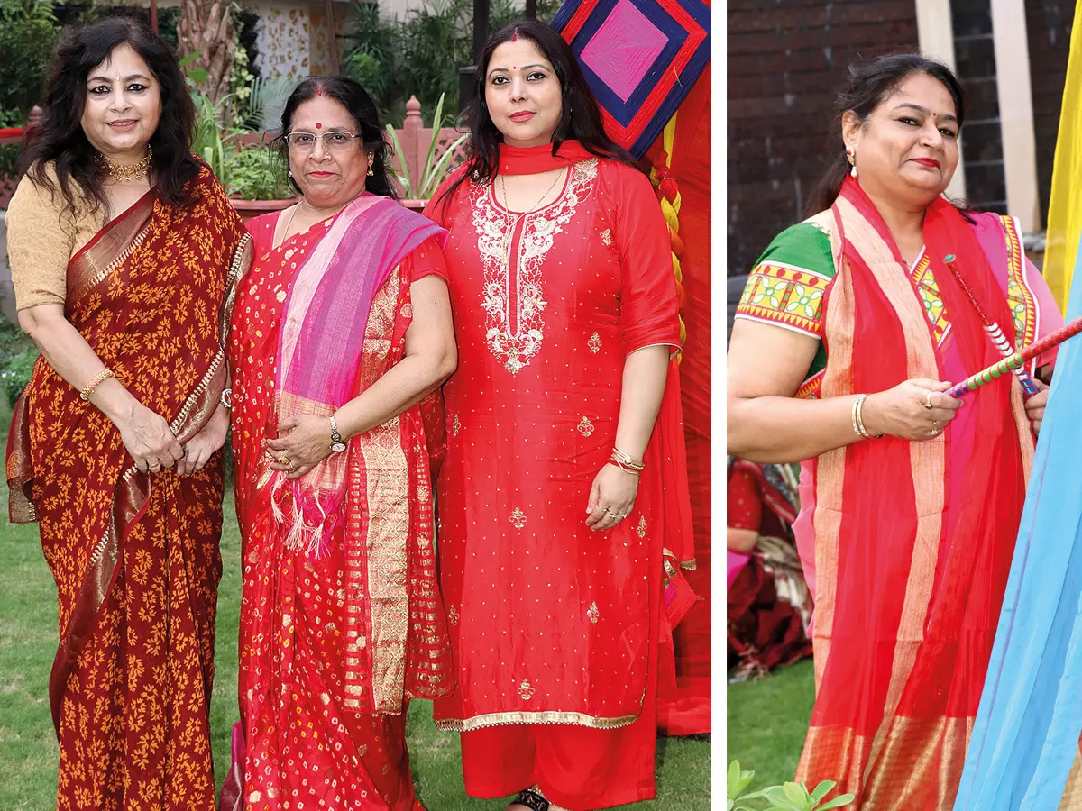 (L) Sujata Mishra, Kavita Mishra and Ritu Mishra (R) Anju Lohia (BCCL/ Unmesh Pandey)