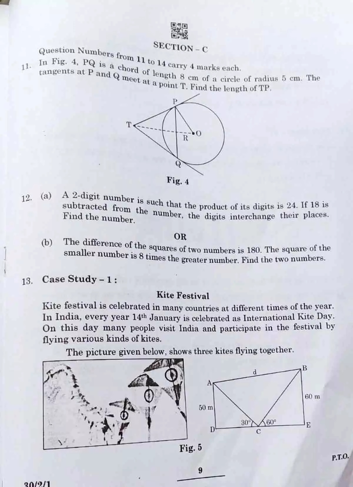 CBSE Class 10th Maths Paper 2022 Page 9